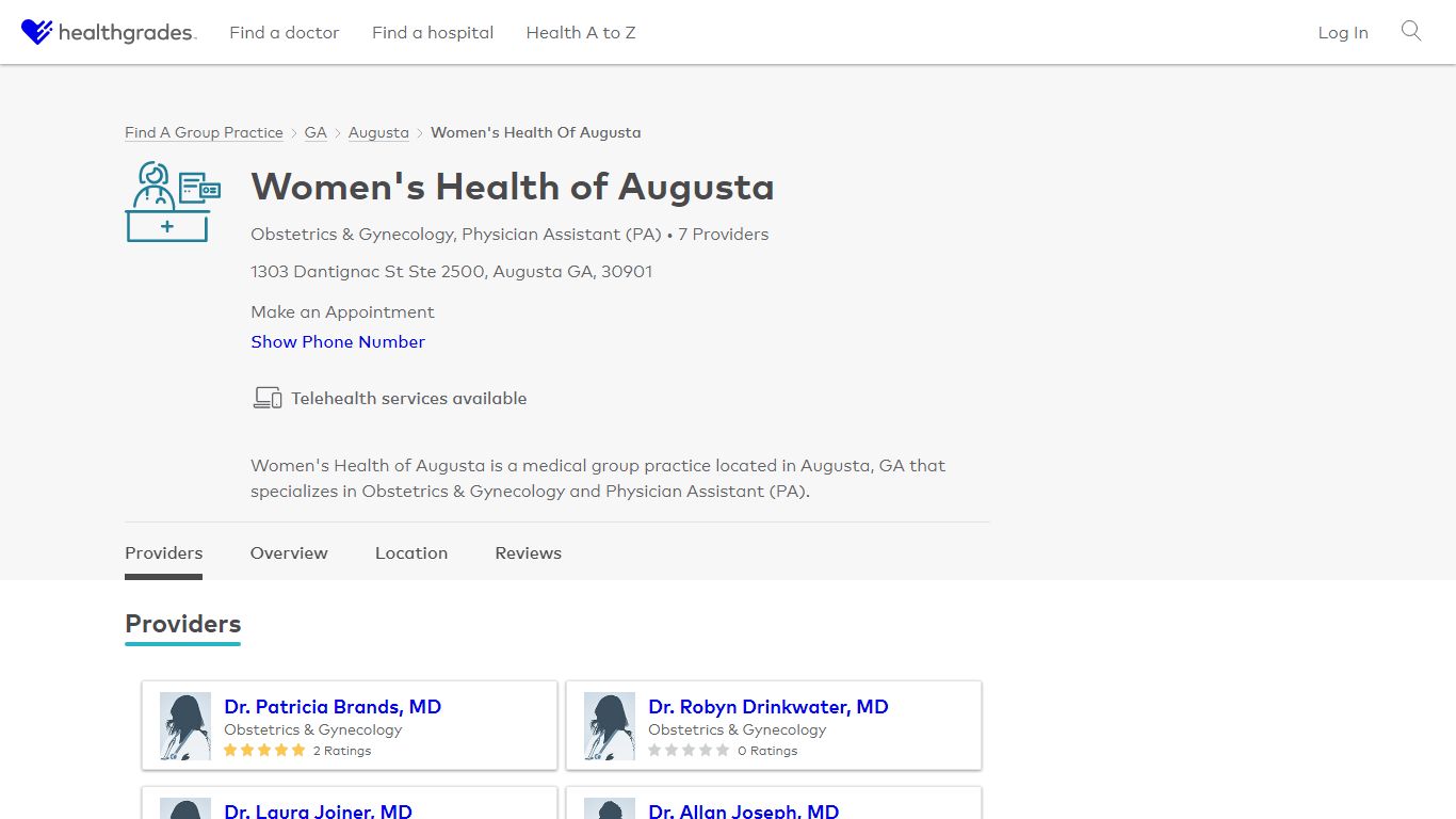 Women's Health Of Augusta, Augusta, GA - healthgrades.com